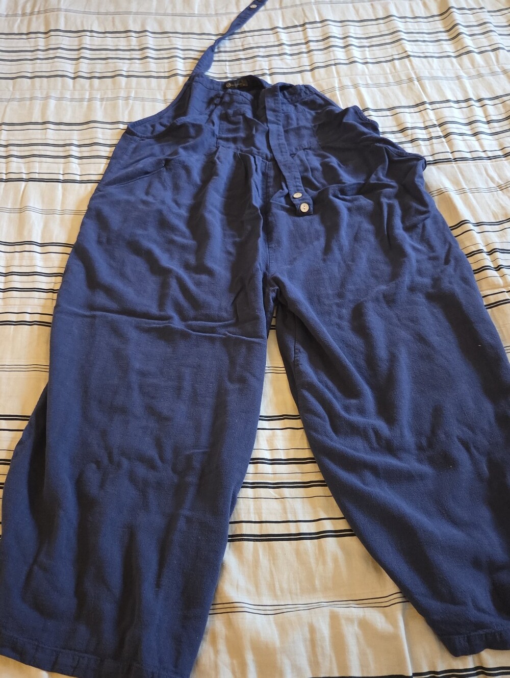Women's Navy Wide-Leg Jumpsuit